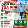 ĐƠN DỌN DẸP TÒA NHÀ - ĐI NHẬT VỚI CHI PHÍ SIÊU TIẾT KIỆM
