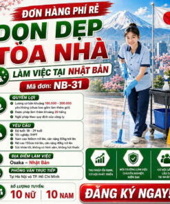 ĐƠN DỌN DẸP TÒA NHÀ - ĐI NHẬT VỚI CHI PHÍ SIÊU TIẾT KIỆM